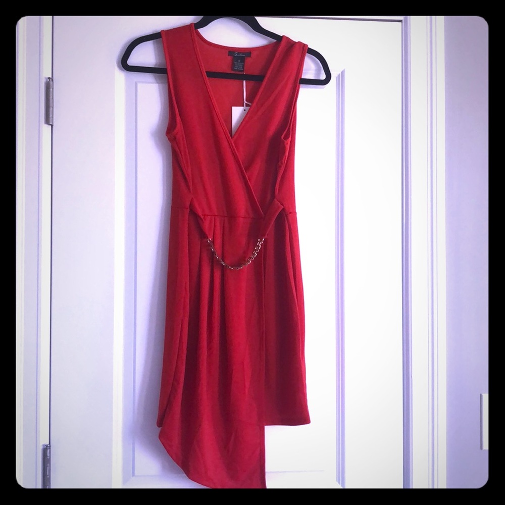 Red and gold dress